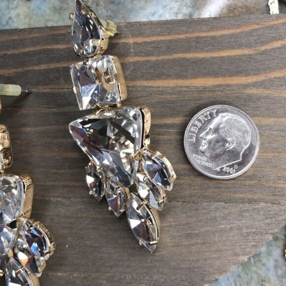 Rhinestone Statement Earrings! - Picture 3 of 5